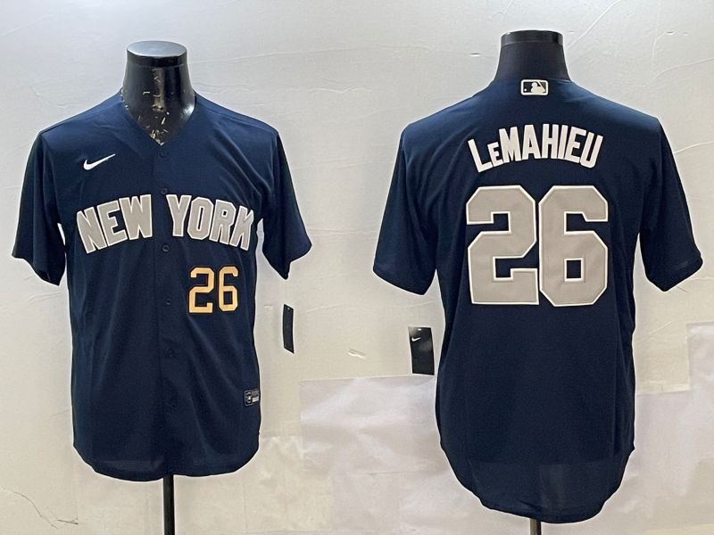 Men New York Yankees #26 Lemahieu Blue Game 2025 Nike MLB Jersey style 3->chicago cubs->MLB Jersey
